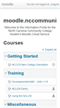 Mobile Screenshot of moodle.nccommunitycolleges.edu